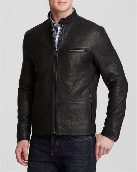 michael kors men's racer jacket google|micheal Kors leather jacket.